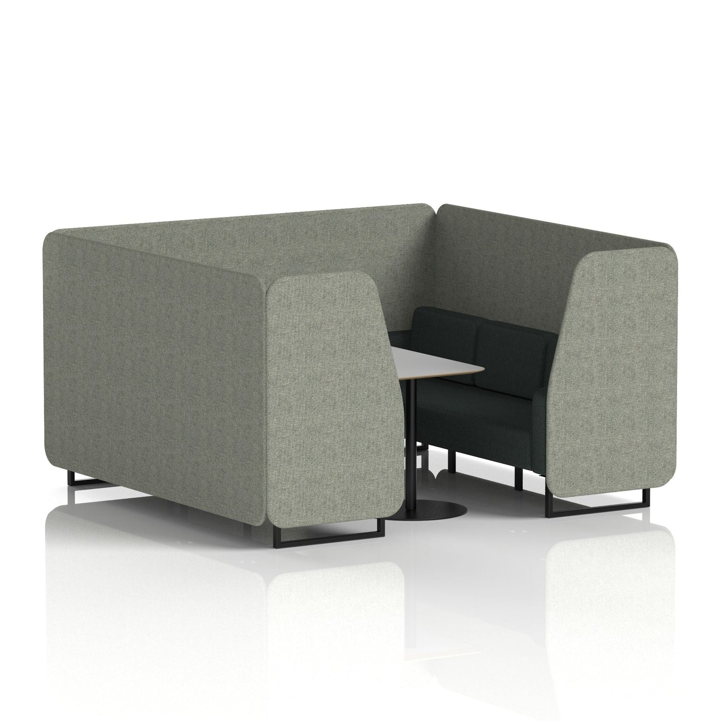 Brixworth Booth With Grey Table In Two Tone