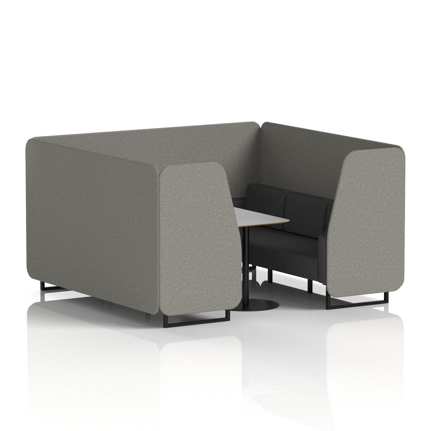 Brixworth Booth With Grey Table In Two Tone