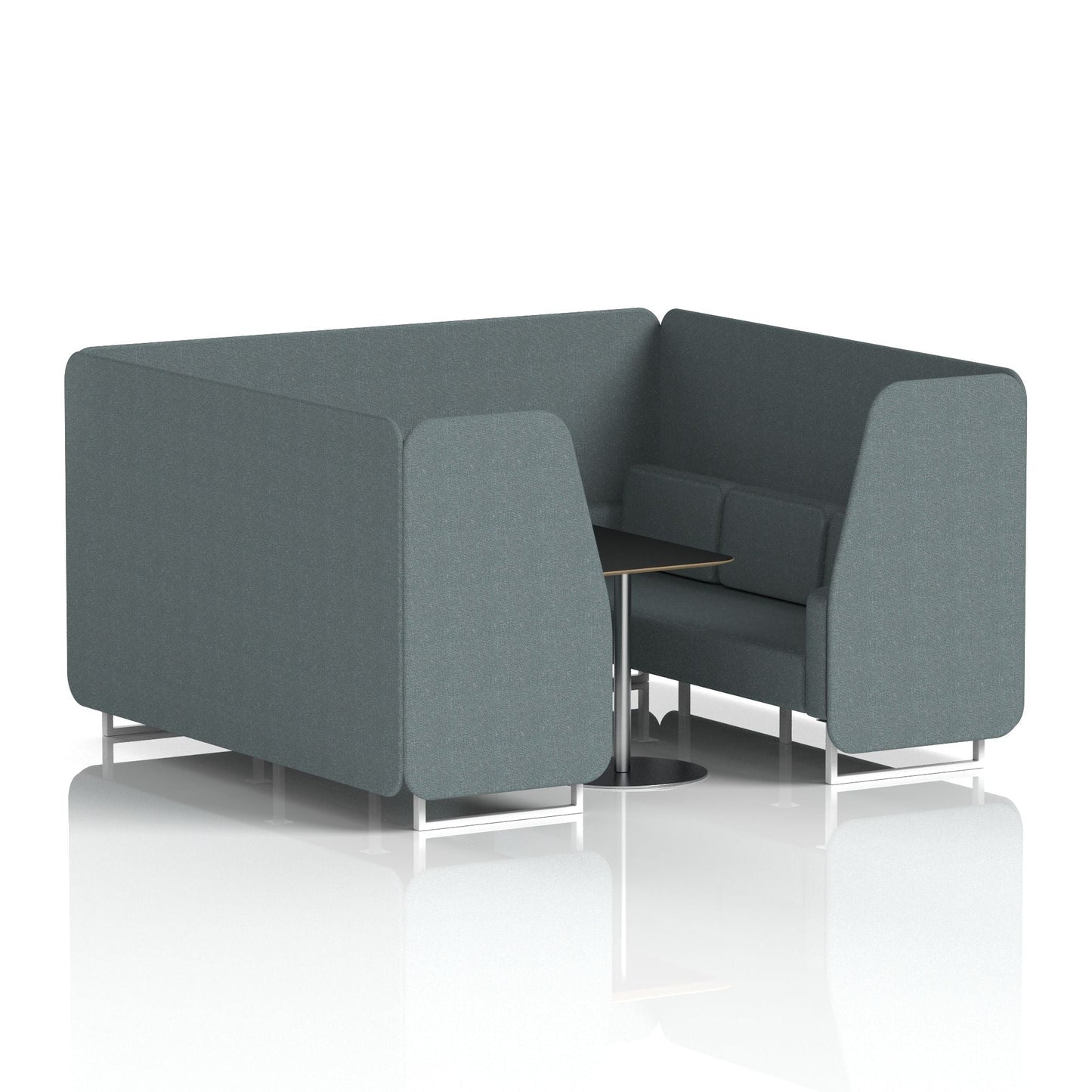 Brixworth Booth With Black Table In Single Tone