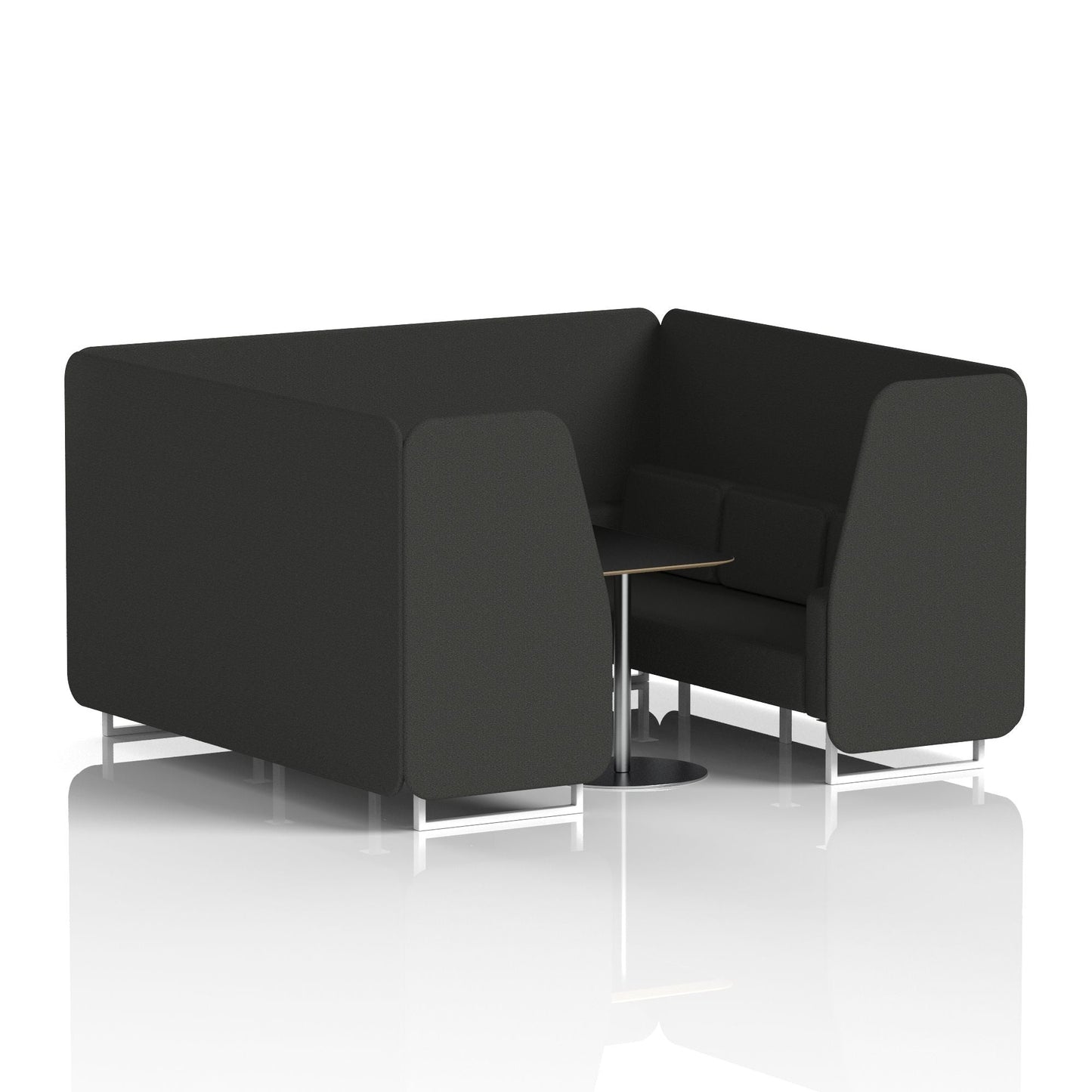 Brixworth Booth With Black Table In Single Tone