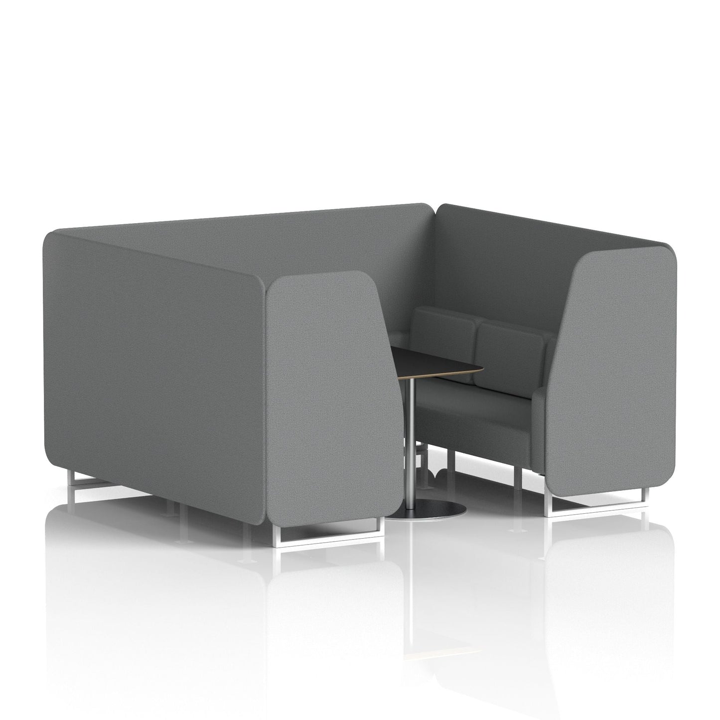 Brixworth Booth With Black Table In Single Tone