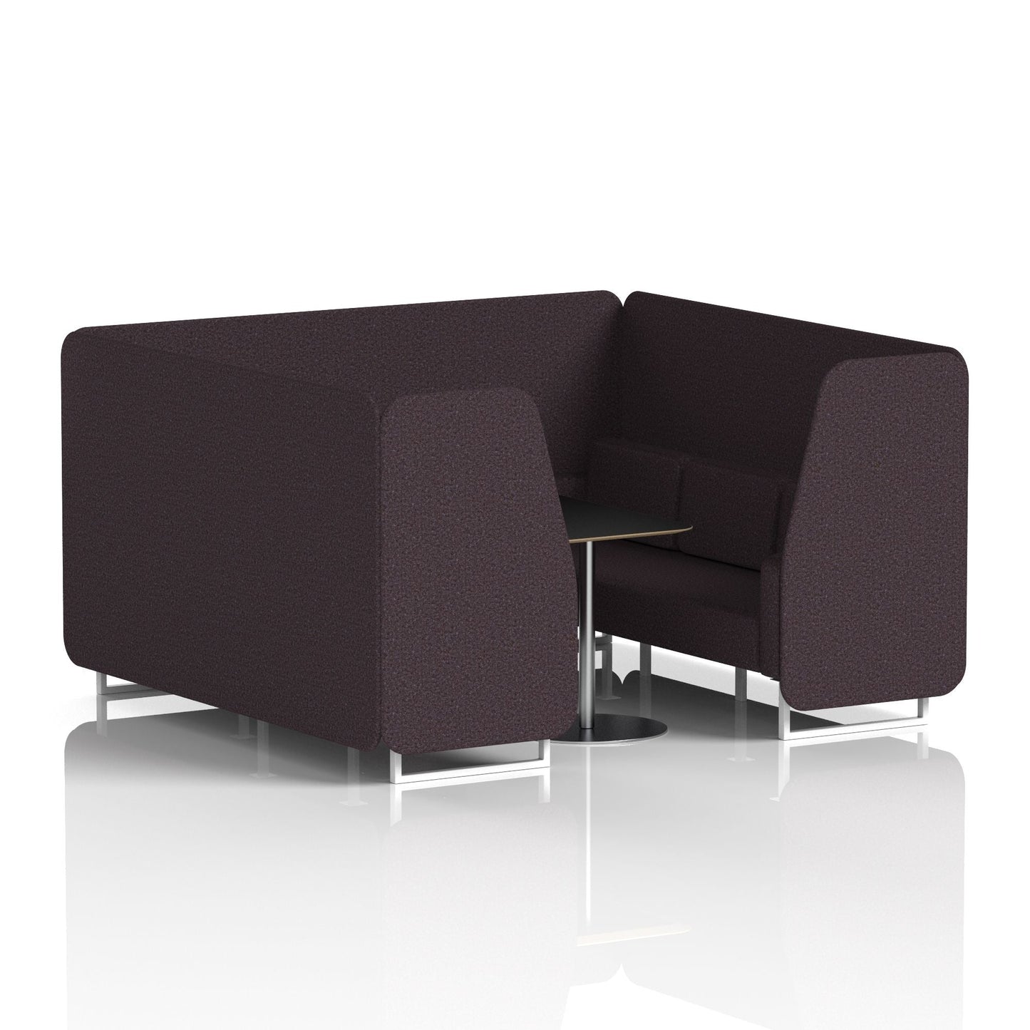Brixworth Booth With Black Table In Single Tone