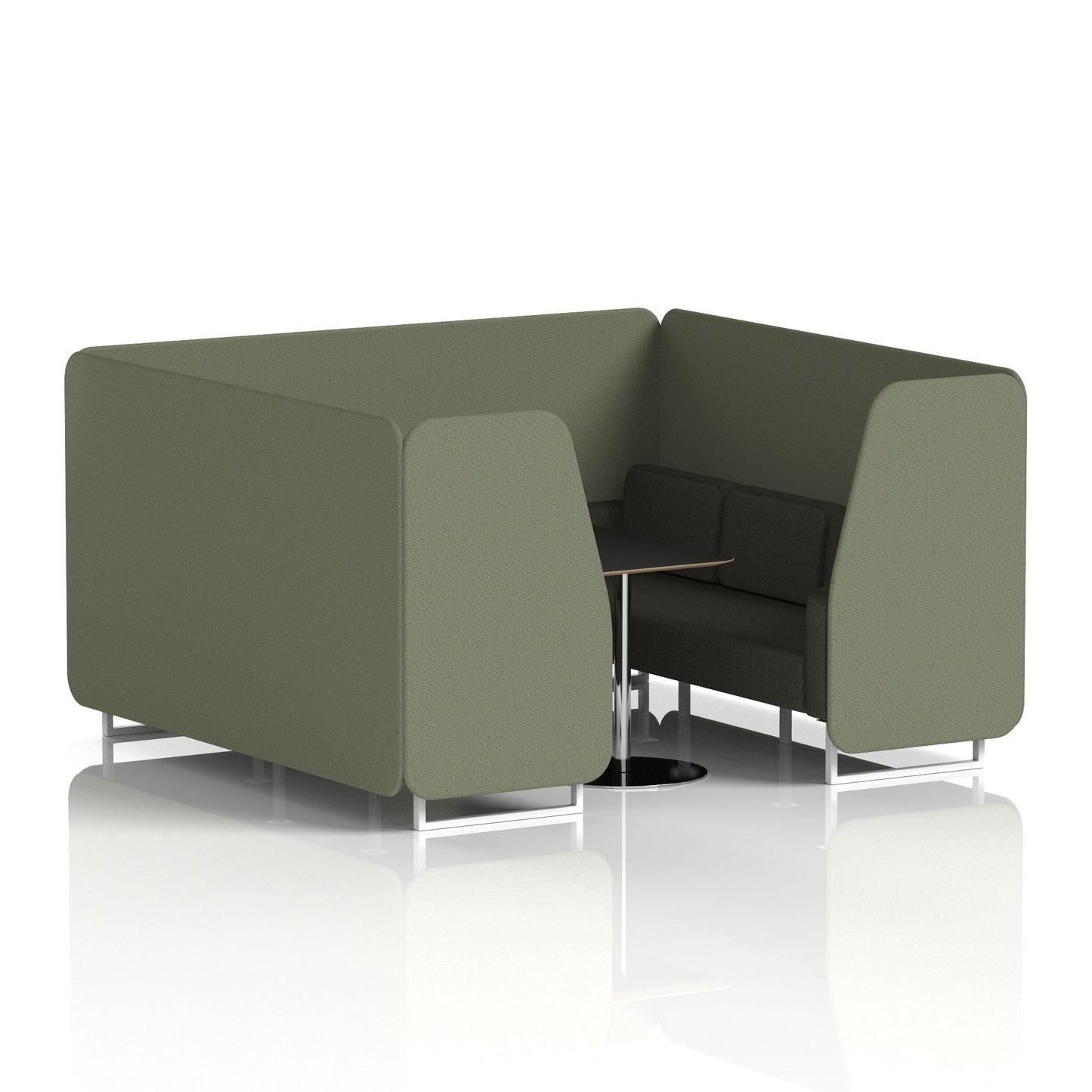 Brixworth Booth With Black Table In Two Tone