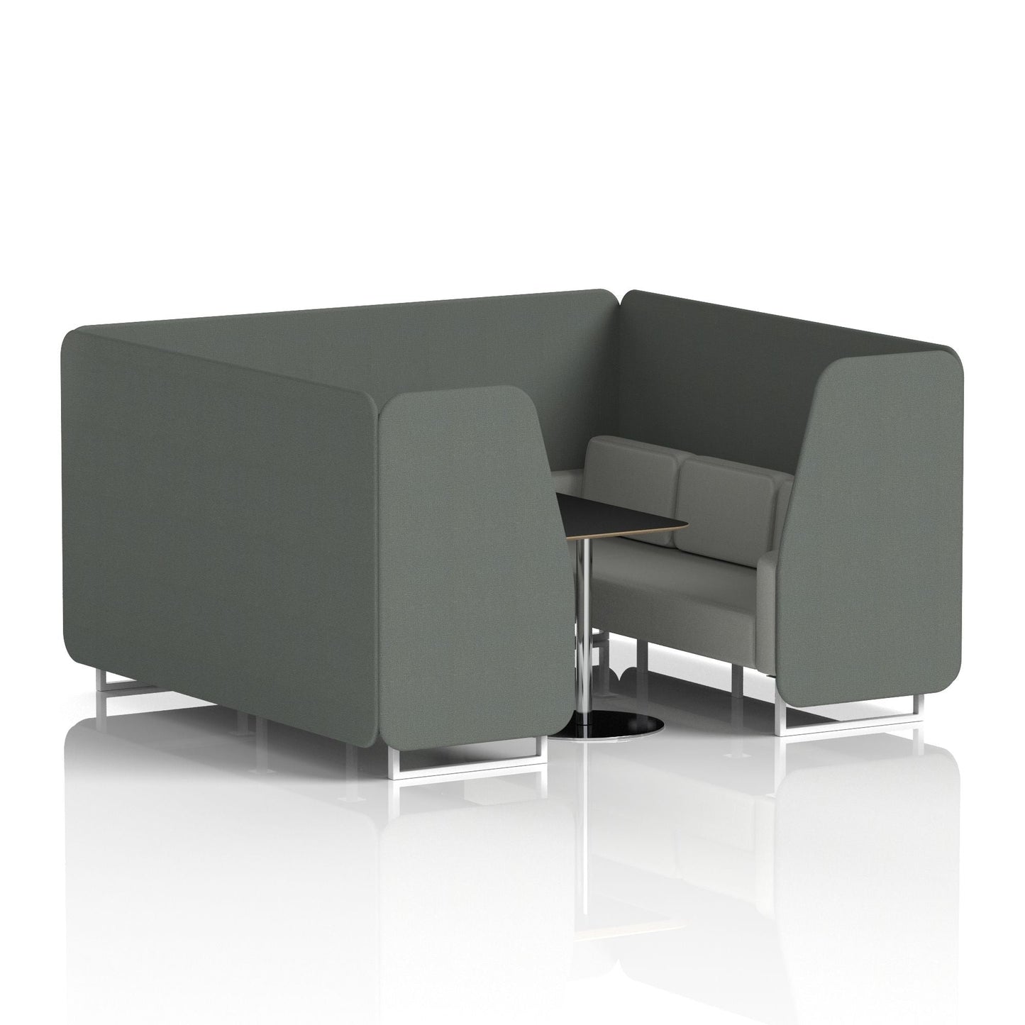 Brixworth Booth With Black Table In Two Tone