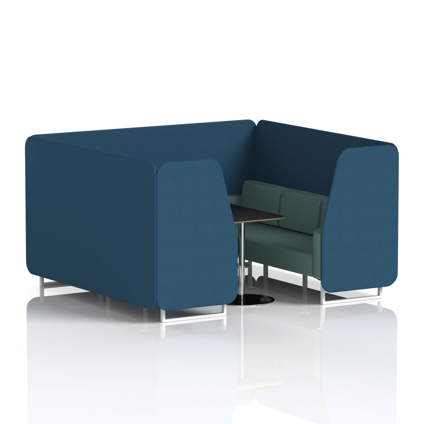 Brixworth Booth With Black Table In Two Tone