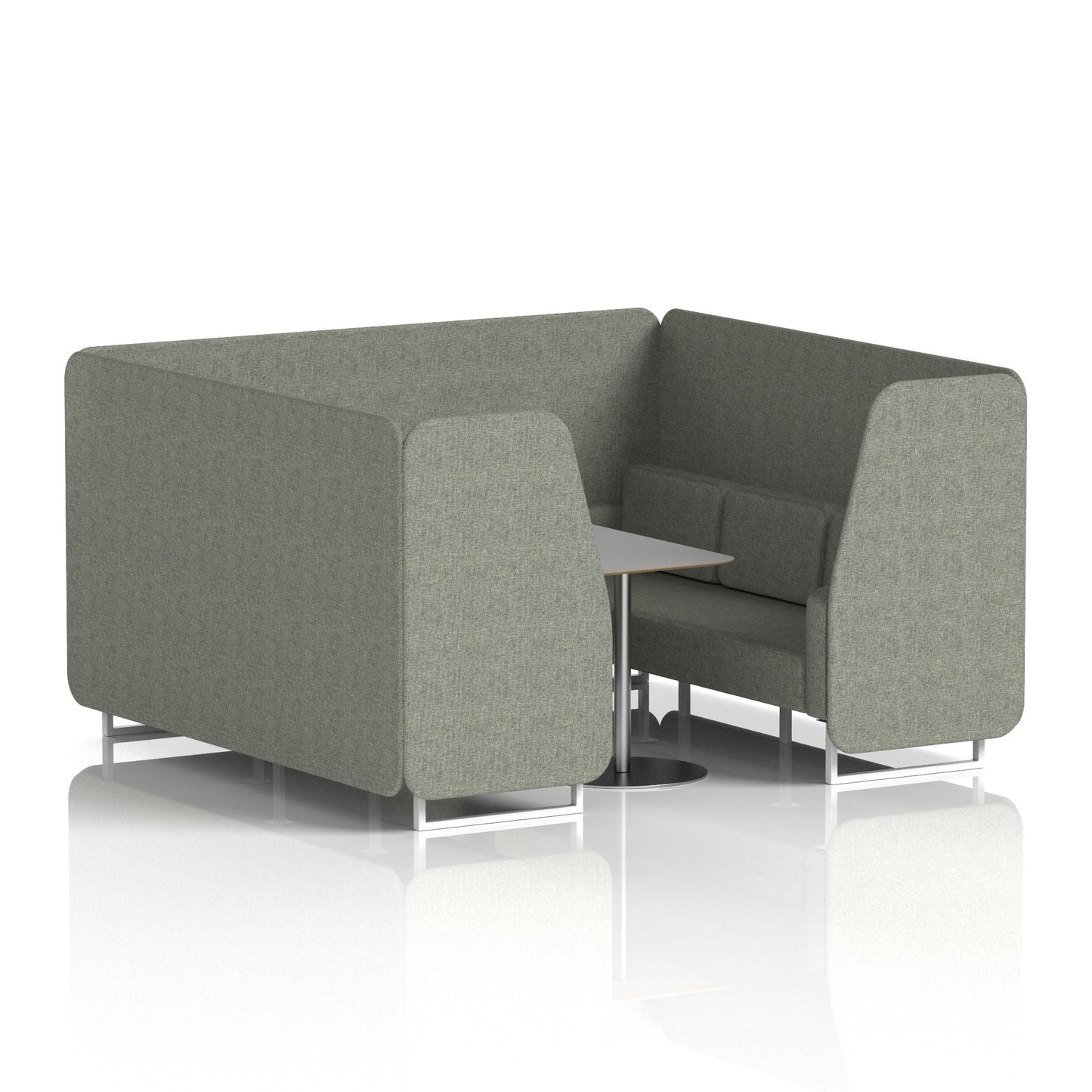 Brixworth Booth With Grey Table In Single Tone