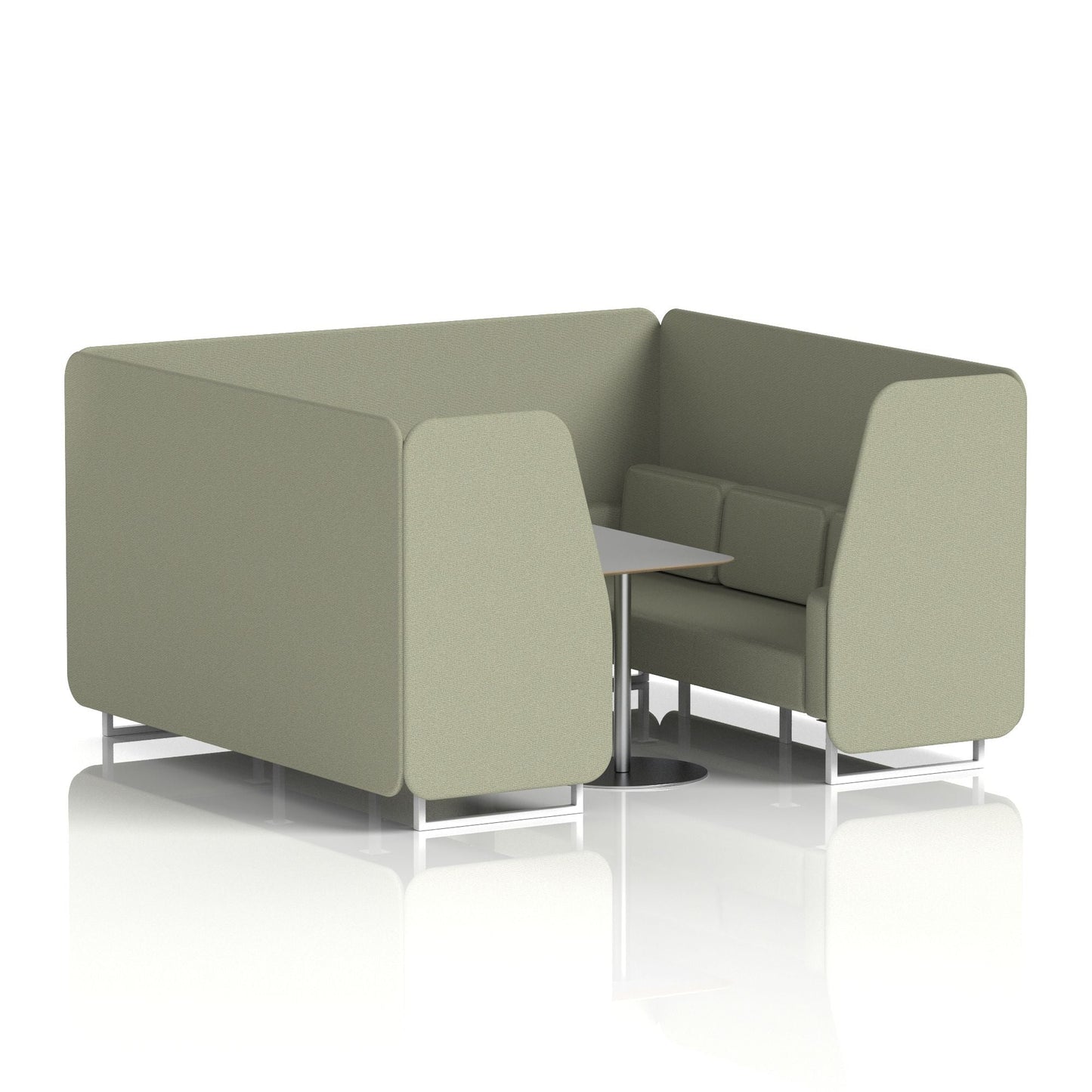 Brixworth Booth With Grey Table In Single Tone