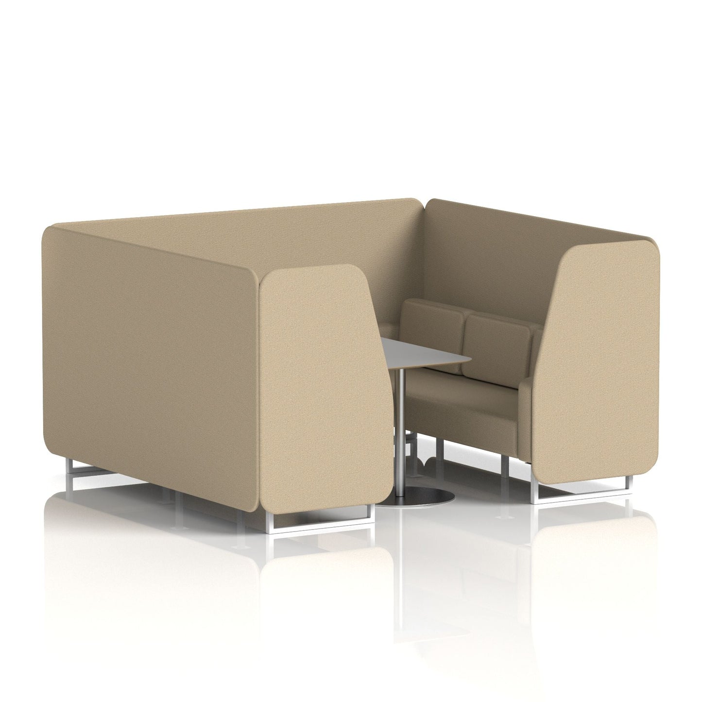 Brixworth Booth With Grey Table In Single Tone