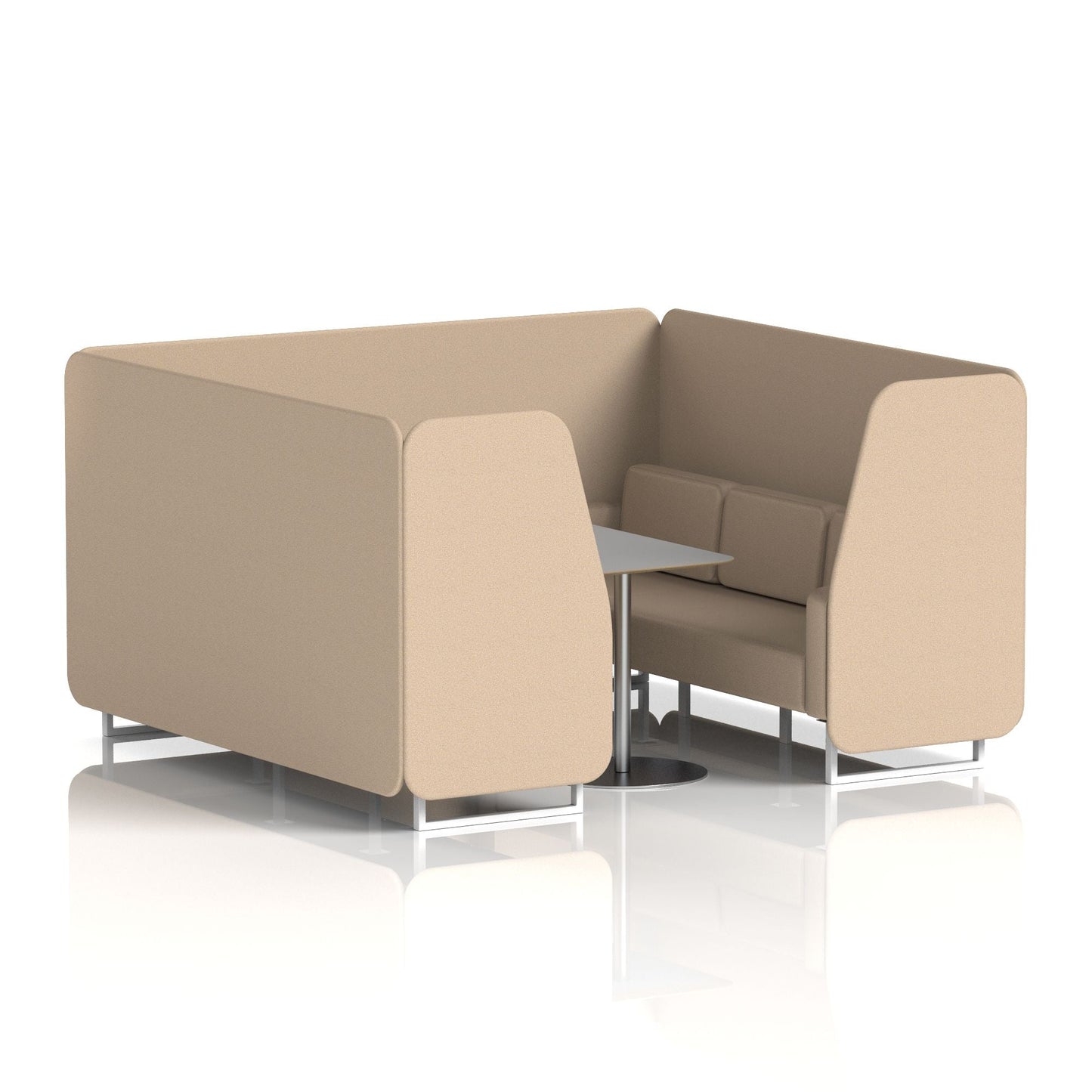 Brixworth Booth With Grey Table In Single Tone