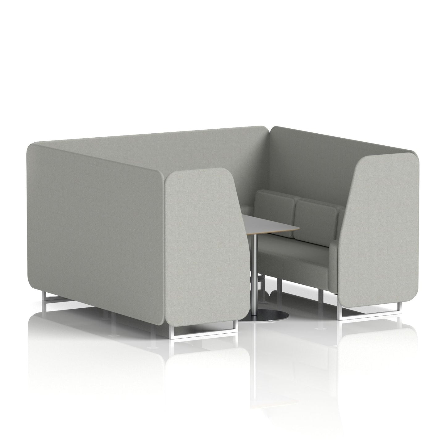 Brixworth Booth With Grey Table In Single Tone