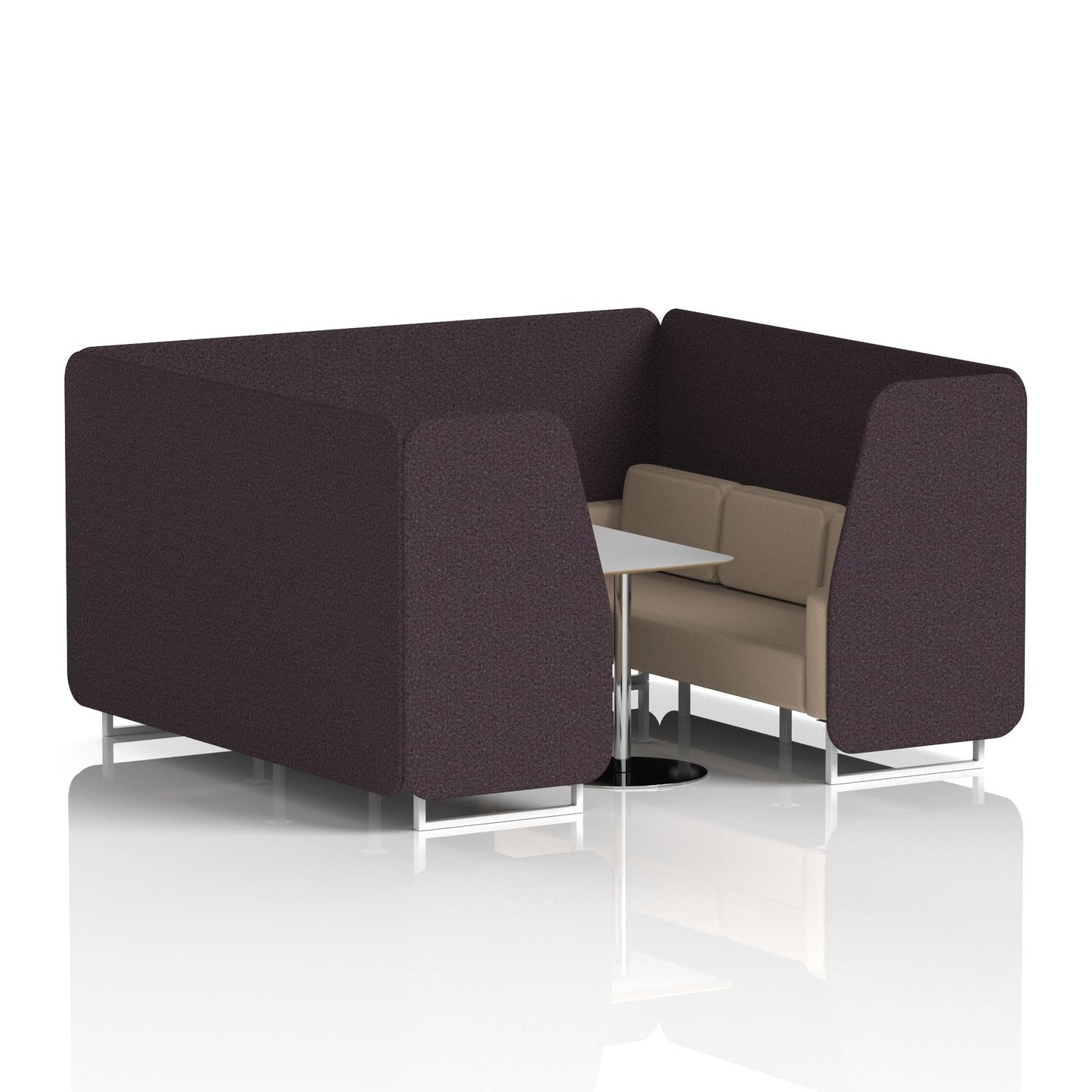Brixworth Booth With Grey Table In Two Tone