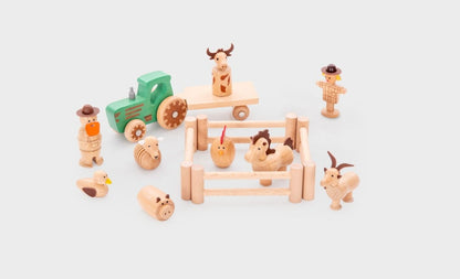 Wooden Farm Set - Pk15