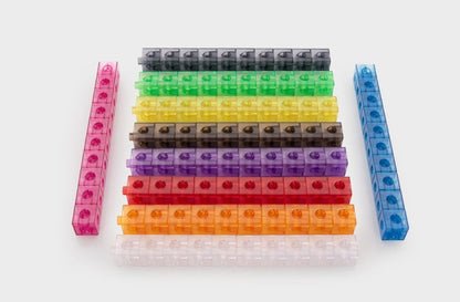 Translucent Colour Linking Cubes - Pk100