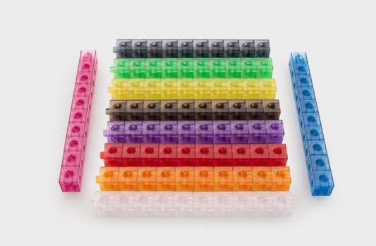 Translucent Colour Linking Cubes - Pk100