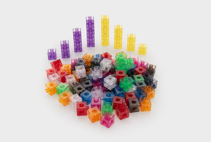 Translucent Colour Linking Cubes - Pk100