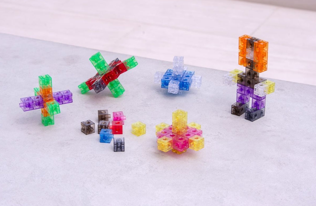 Translucent Colour Linking Cubes - Pk100