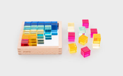 Gem Cube Mirror Tray - Pk25 + tray