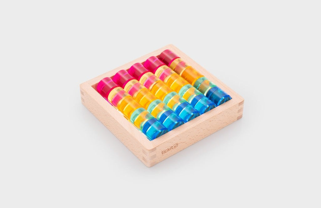 Gem Circle Mirror Tray - Pk25 + tray