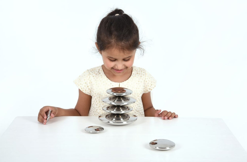 Sensory Reflective Silver Buttons