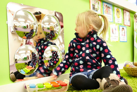 Large 4-Dome Acrylic Mirror Panel - 490mm