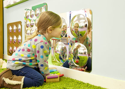 Large 4-Dome Acrylic Mirror Panel - 490mm