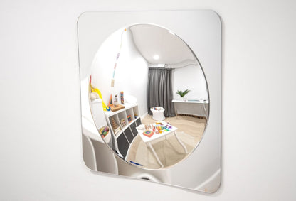 Large Single Dome Acrylic Mirror Panel - 490mm
