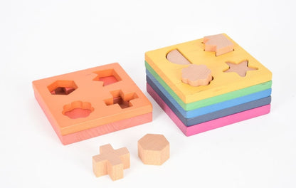 Rainbow Wooden Shape Stacker