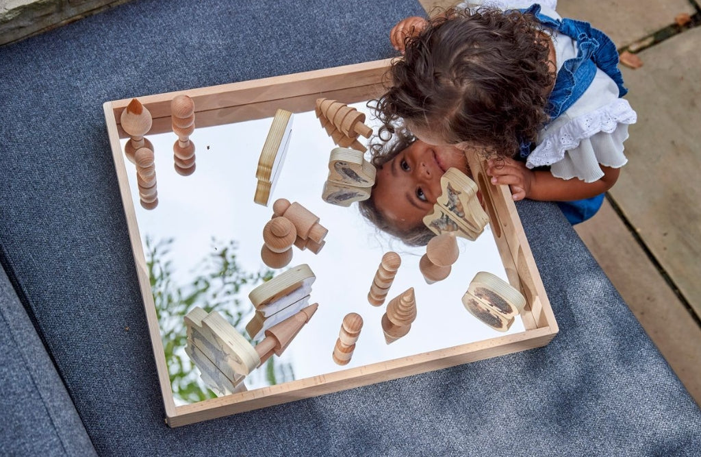 Wooden Mirror Tray