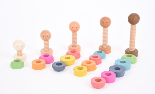 Rainbow Wooden Community People