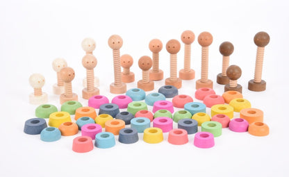 Rainbow Wooden Community People