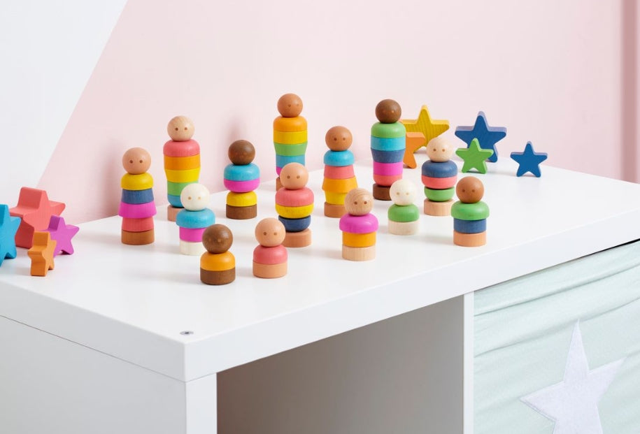 Rainbow Wooden Community People