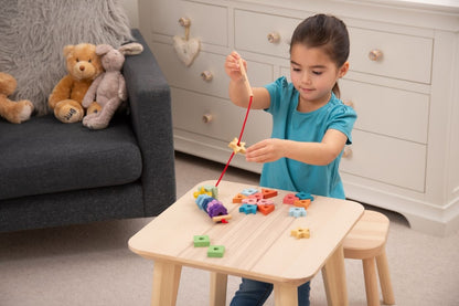 Rainbow Wooden Lacing Shapes