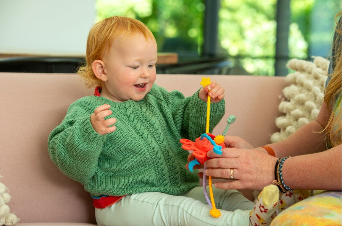 SiliSoft Zip Pull Toy (Rainbow)