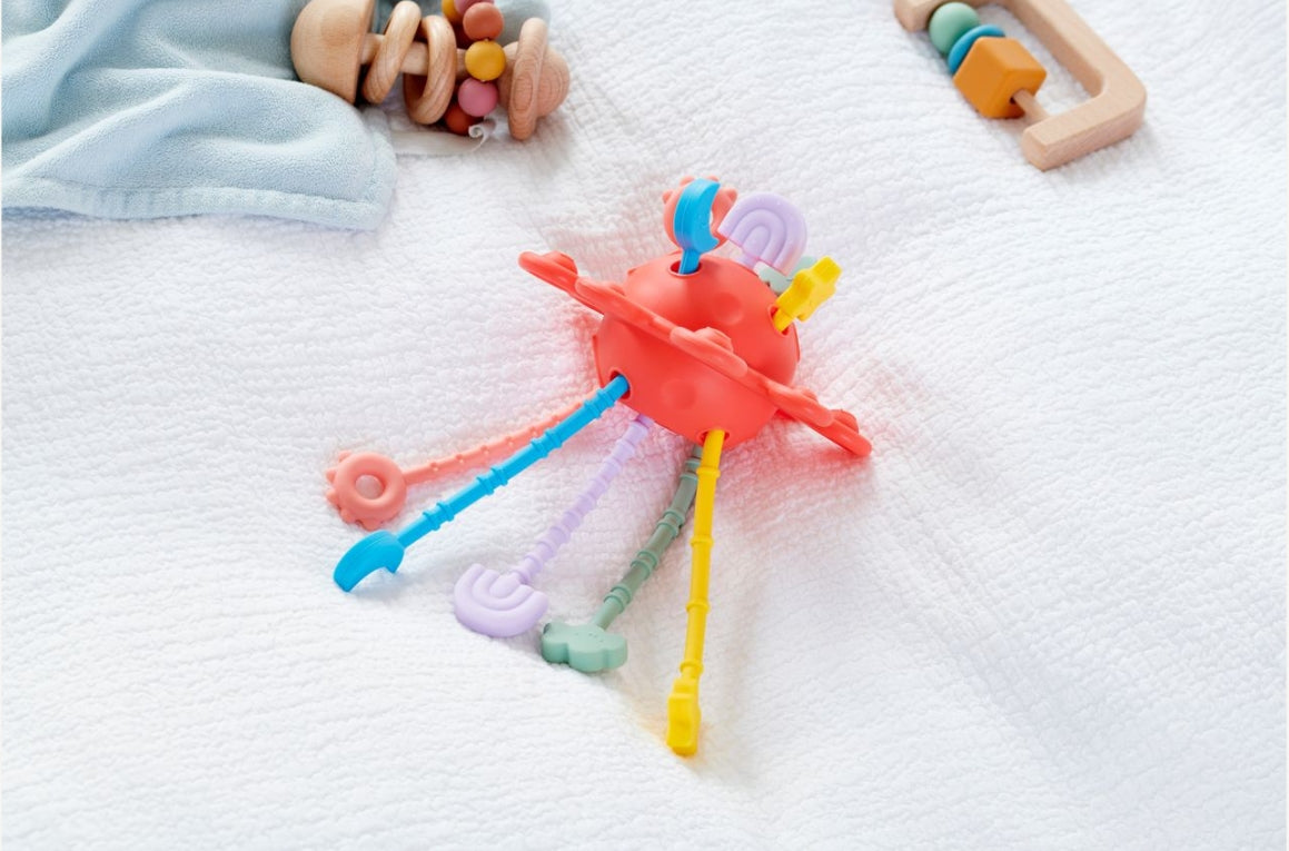 SiliSoft Zip Pull Toy (Rainbow)