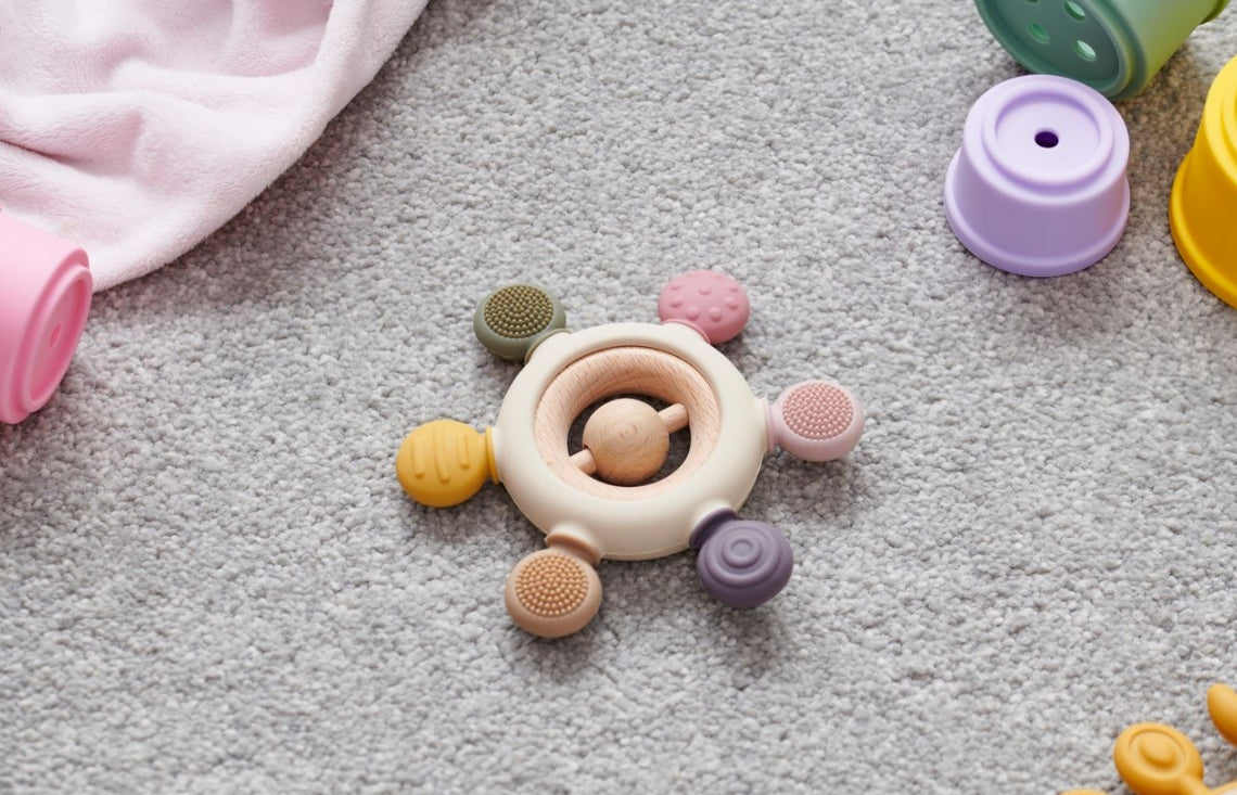 SiliSoft Rattle Teether (Earth)