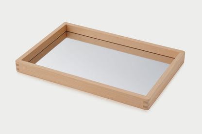 Small Wooden Mirror Tray