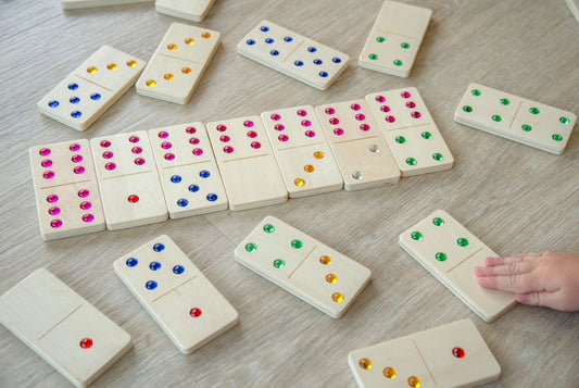 Wooden Jewel Dominoes - Pk28