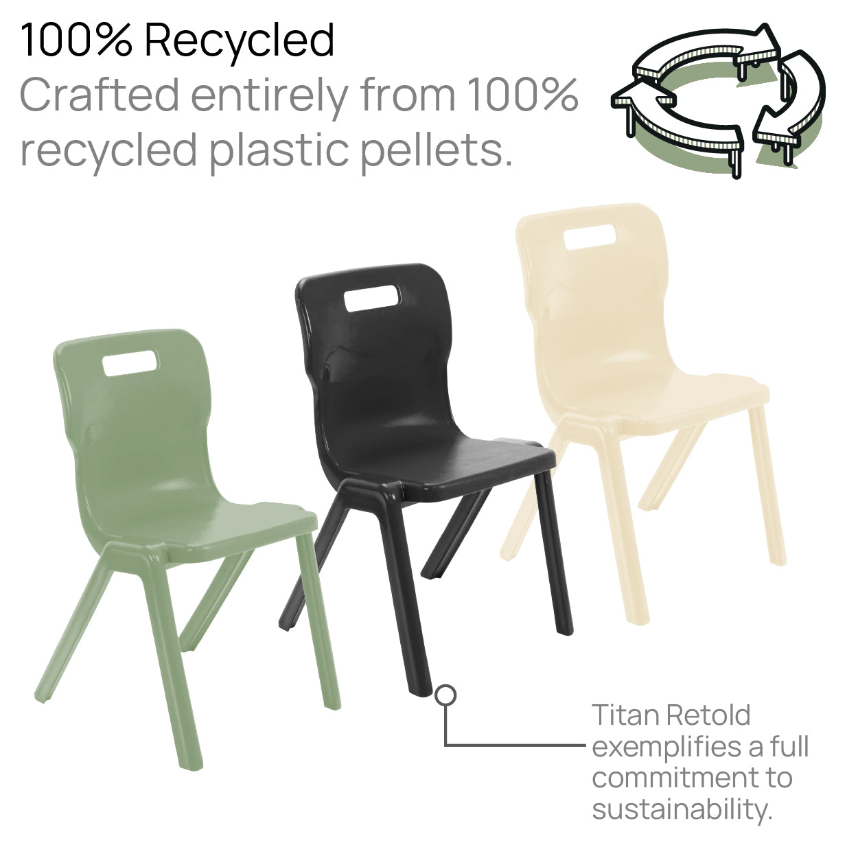 Titan One Piece Chair - Retold (fully Recycled material)