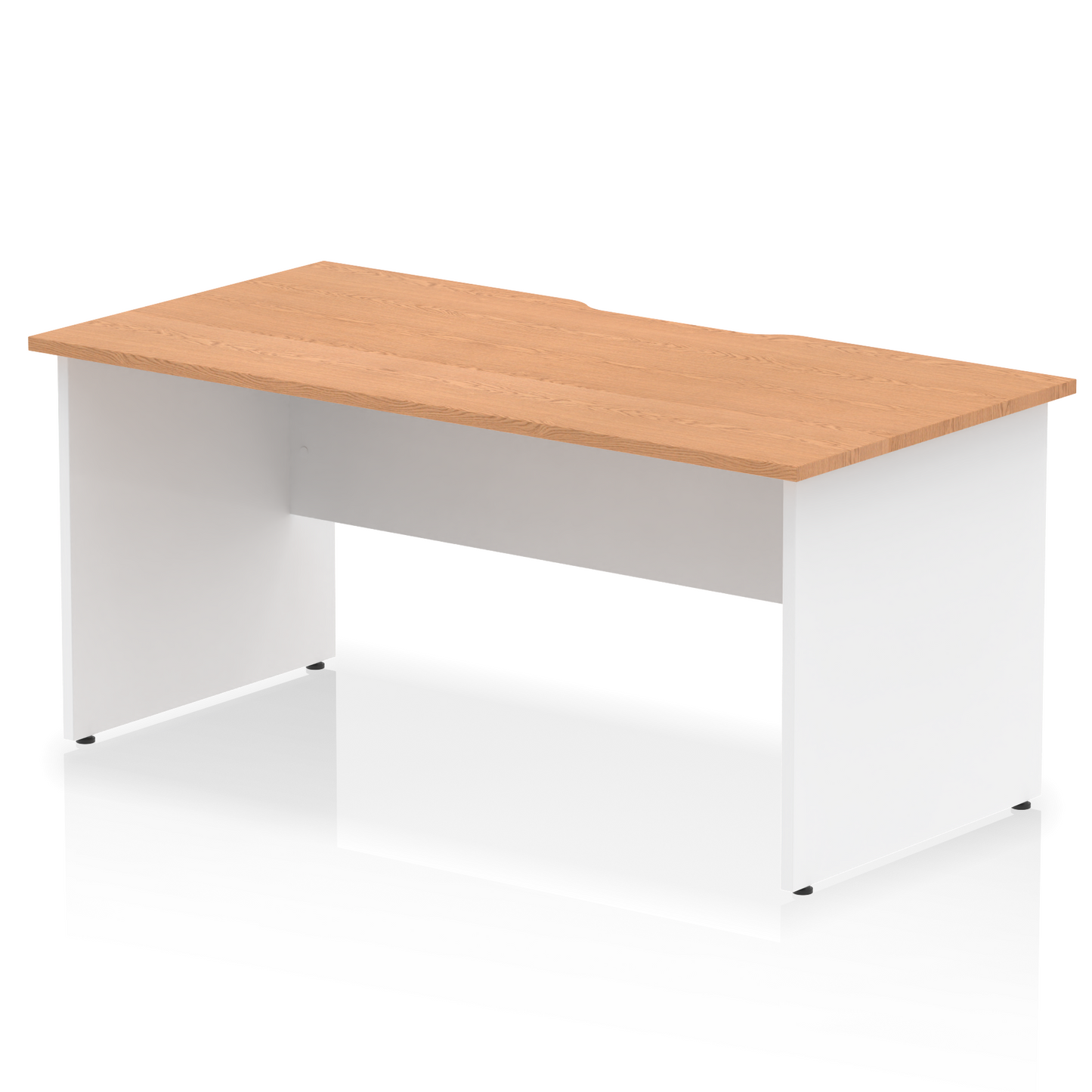 Impulse Scalloped Edge 1600mm Straight Desk Panel End Leg