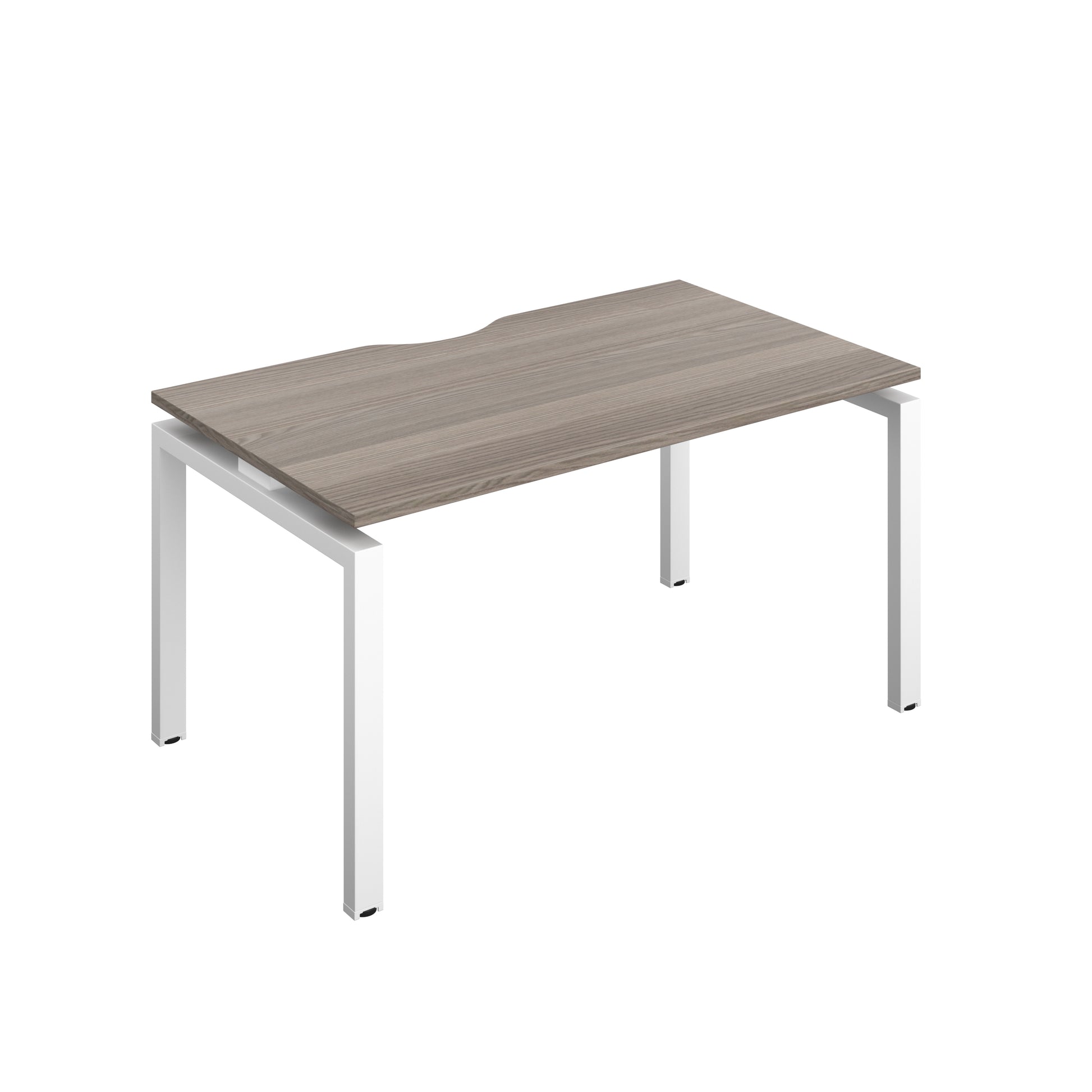 Telescopic Sliding Bench with Cut Out: 1 Person | 1400 X 600 | Grey Oak/White