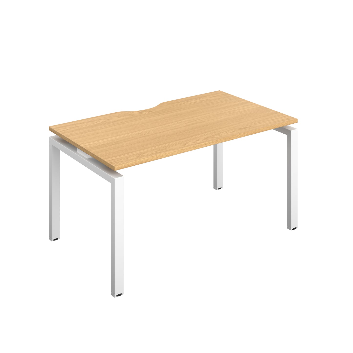 Telescopic Sliding Bench with Cut Out: 1 Person | 1400 X 600 | Nova Oak/White