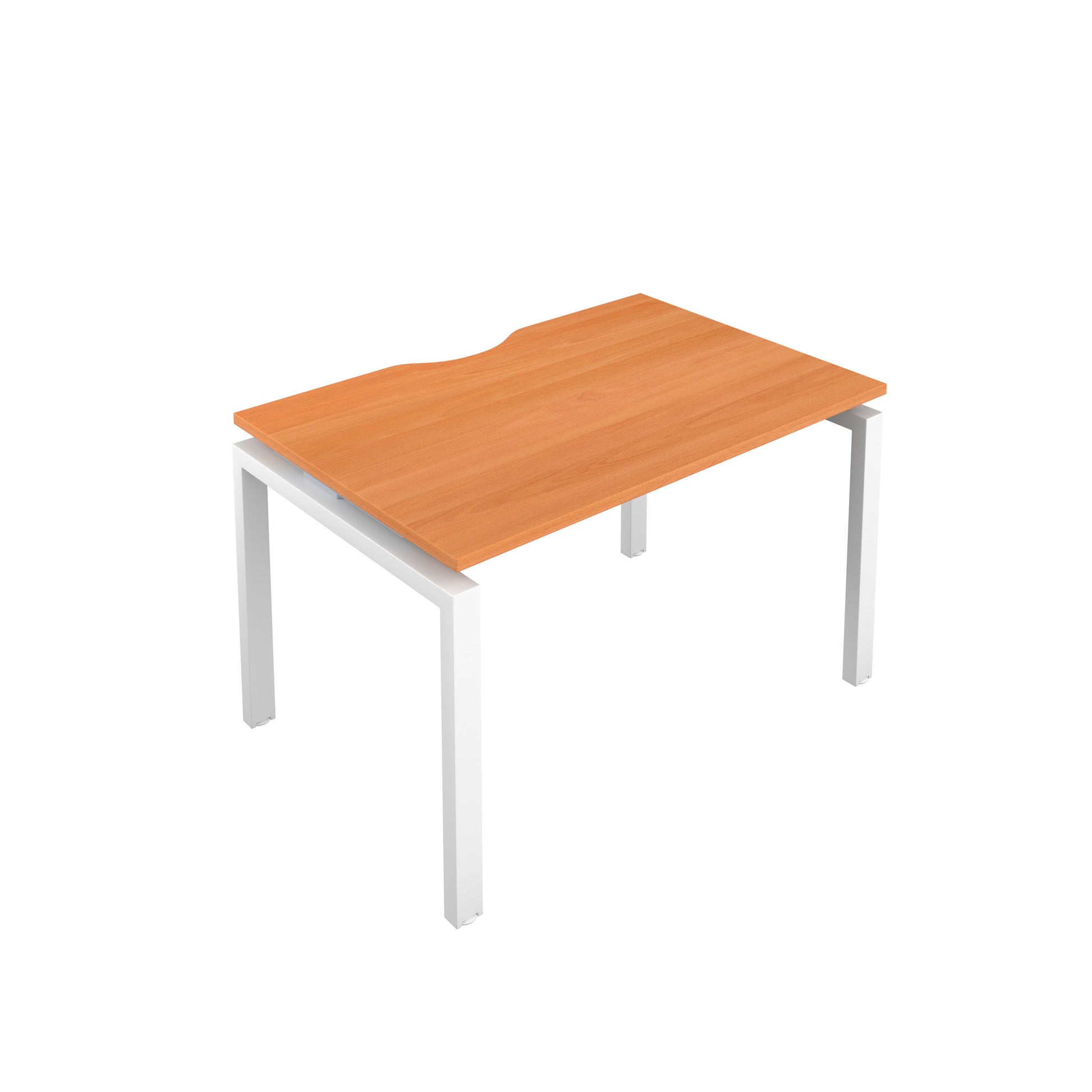 Telescopic Sliding Bench with Cut Out: 1 Person | 1200 X 600 | Beech/White