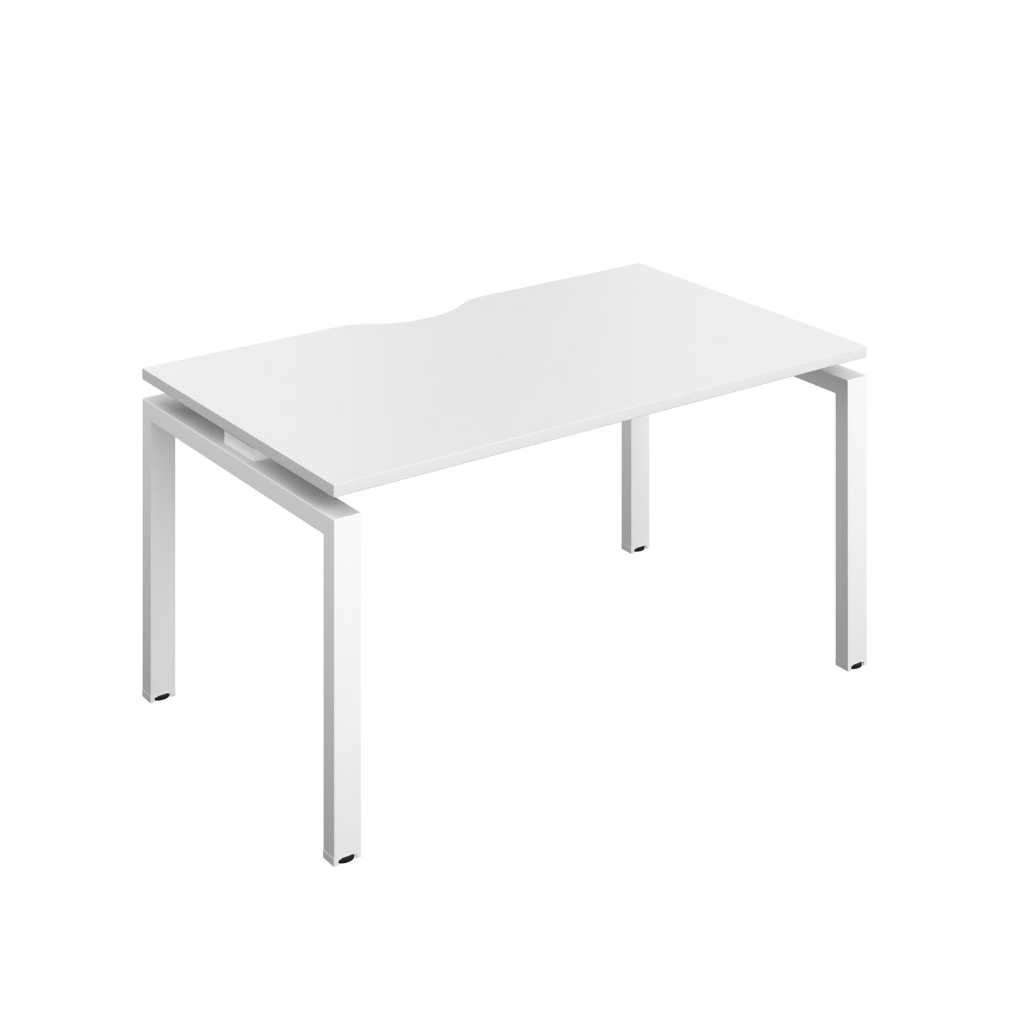 Telescopic Sliding Bench with Cut Out: 1 Person | 1400 X 800 | White/White