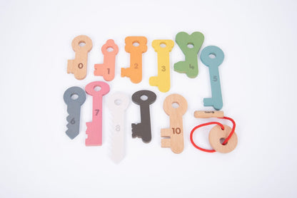 Rainbow Wooden Counting Keys