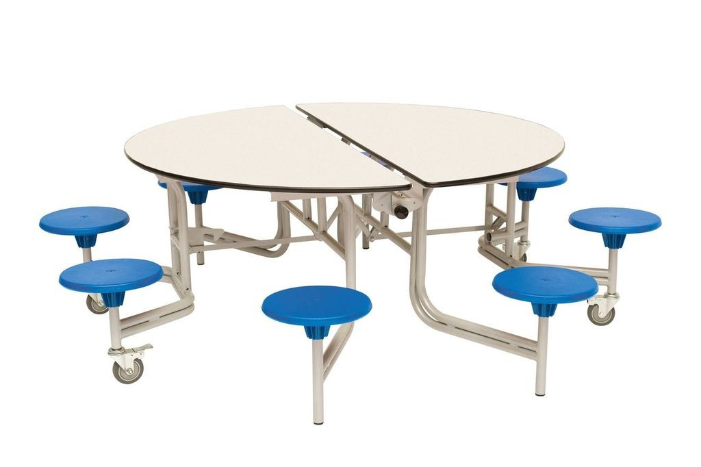 Eight Seat Round Mobile Folding Table