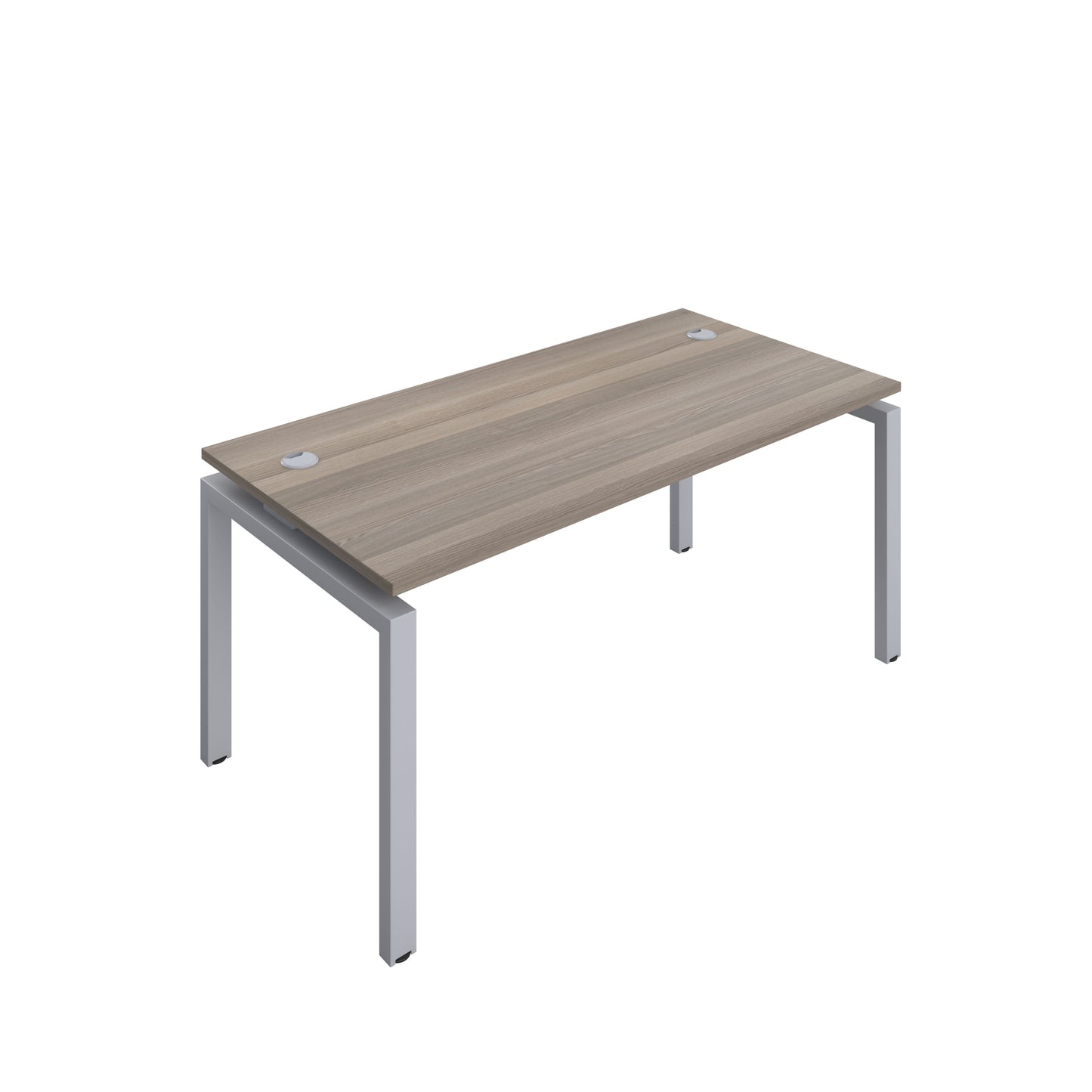 Telescopic Bench with Cable Ports: 1 Person | 1600 X 600 | Grey Oak/White