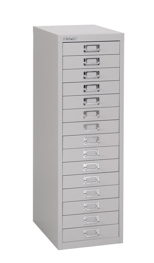 Bisley 15 Drawer Home 39 Series Steel Multi-Drawer | Goose Grey