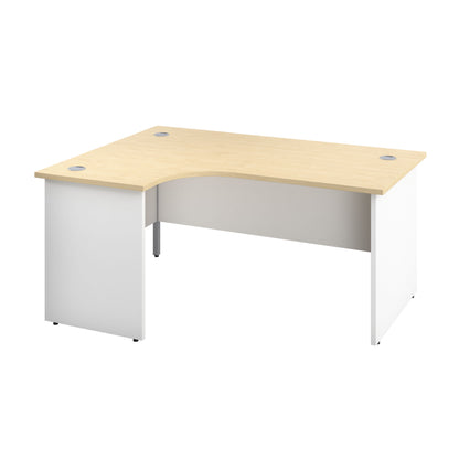 Panel Left Hand Radial Desk | 1800X1200 | Maple/White