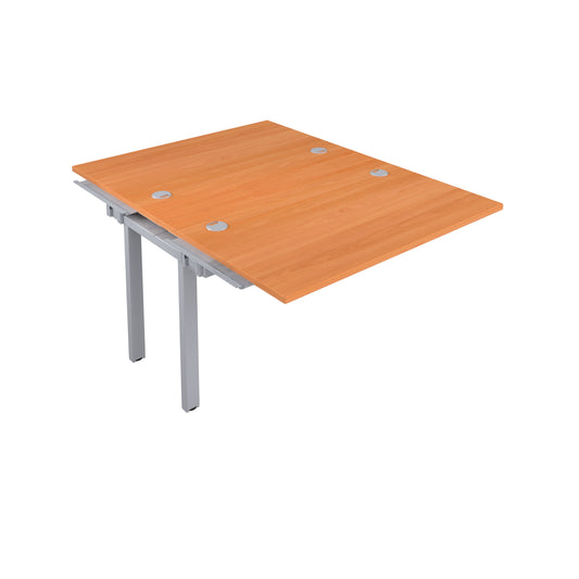 Telescopic Sliding Bench Extension with Cable Ports: 2 Person | 1200 X 600 | Beech/Silver