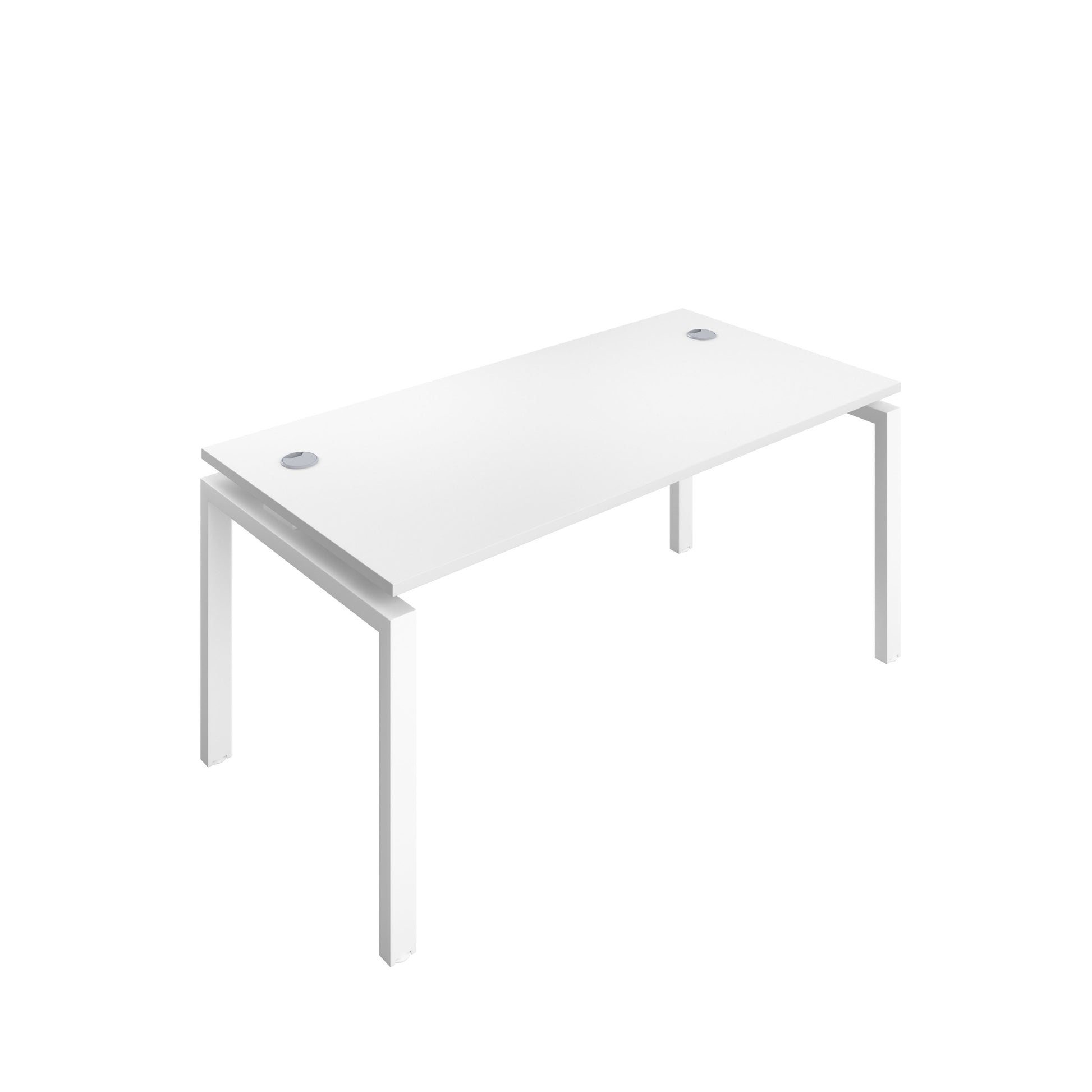 Telescopic Bench with Cable Ports: 1 Person | 1400 X 600 | White/White